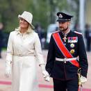 28. april: Canadas generalguvernør kommer til Norge. Kronprinsparet deltar i mottakelsesseremonien på Slottsplassen (Foto: Heiko Junge, Scanpix)